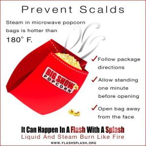 Burn Safety Awareness Image Microwave Popcorn